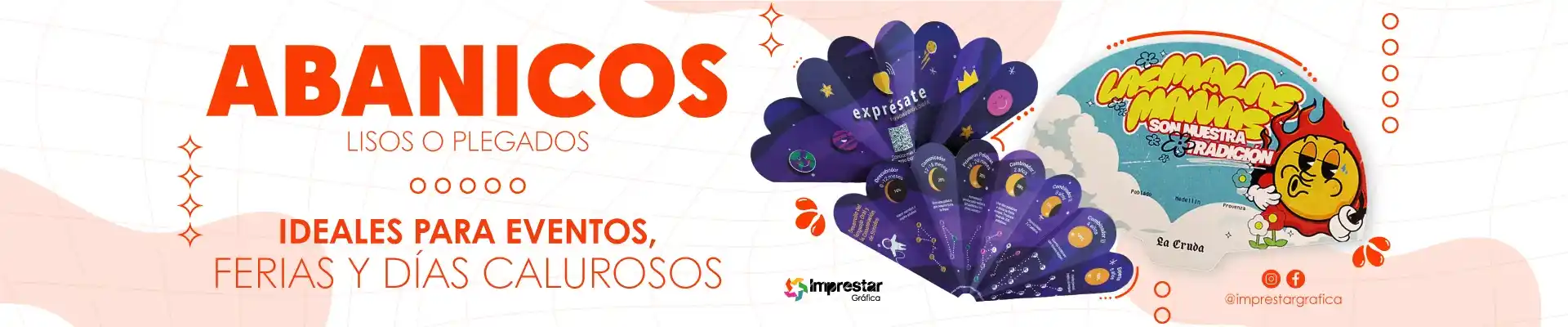 Abanicos publicitarios personalizados, lisos y plegables, para eventos y ferias en Medellín.